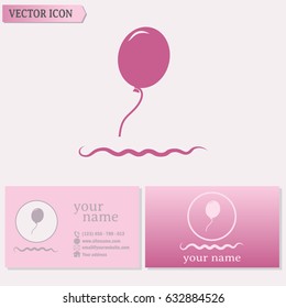 Business cards design. Vector illustration balloon icon 