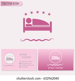 Business cards design. vector illustration of the sign of the hotel