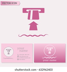 Business cards design. Vector illustration of ATM 