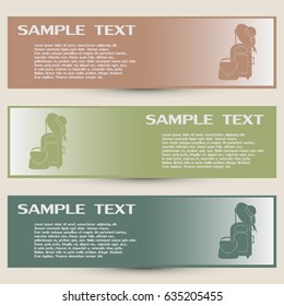 Business cards design. Vector illustration with travel suitcase 