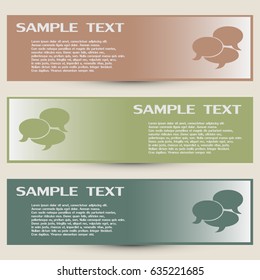 Business cards design. Vector illustration of comic cloud
