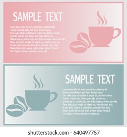 Business cards design. Vector illustration of cup