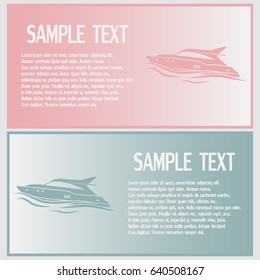 Business cards design. Vector illustration of a boat 