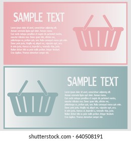 Business cards design. Vector illustration of shopping cart