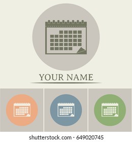 Business cards design. Vector illustration of calendar 
