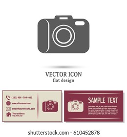 Business cards design. vector illustrations of the camera