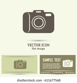 Business cards design. vector illustrations of the camera