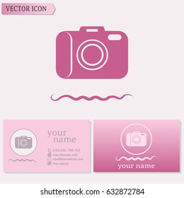 Business cards design. vector illustrations of the camera