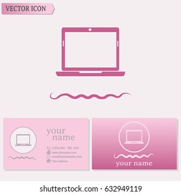 Business cards design. vector illustrations of computer