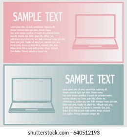 Business cards design. vector illustrations of computer