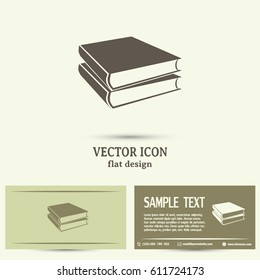 Business cards design. Vector image of books