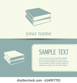 Business cards design. Vector image of books