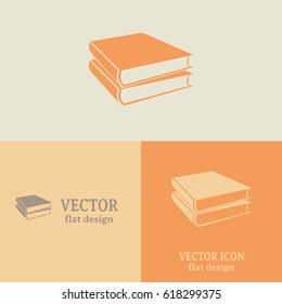Business cards design. Vector image of books