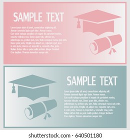 Business cards design.Graduation cap vector icon