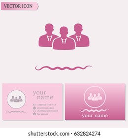 Business cards design.vector icon user group icon, Business Team