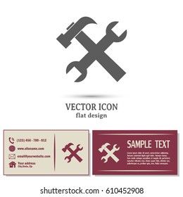 Business cards design.Vector illustration tools
