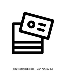 Business cards. Editable stroke vector icon.