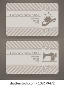 business cards for fashion designer and tailor