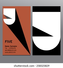 Business cards FIVE logo