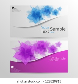 business cards with flowers