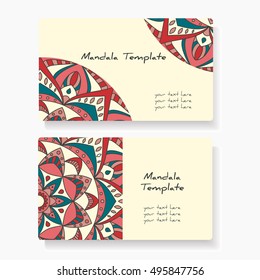 Business cards with geometric circle element