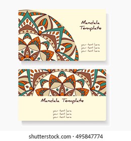 Business cards with geometric circle element