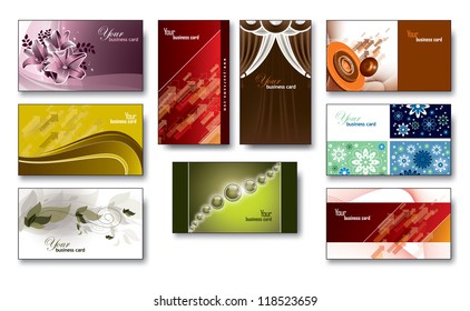 Business Cards / Gift Cards. Set of 9.