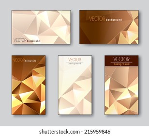 Business Cards or Gift Cards. Vector Collection of Five.