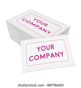 Business cards icon in cartoon style isolated on white background. Typography symbol stock vector illustration.