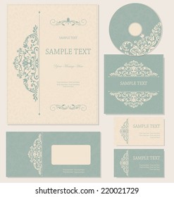 business cards or invitations with abstract background for any occasion 