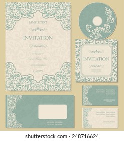 tarjetas de visita o invitaciones con fondo abstracto para cualquier ocasión