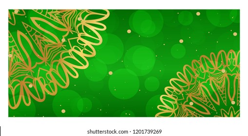 Business Cards, Invitations or Flyaer. Floral mandala Pattern. Oriental Design Layout. Vector Illustration