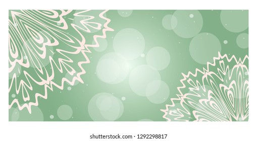 Business Cards, Invitations or Flyaer. Floral mandala Pattern. Oriental Design Layout. Vector Illustration
