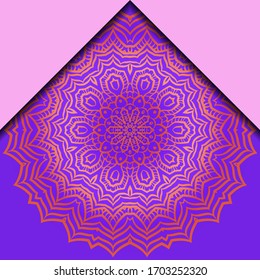Business Cards, Invitations Or Flyer. Floral Mandala Pattern. Oriental Design Layout. Vector Illustration. 