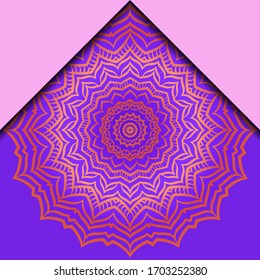Business Cards, Invitations Or Flyer. Floral Mandala Pattern. Oriental Design Layout. Vector Illustration. 