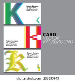 Business cards K logo