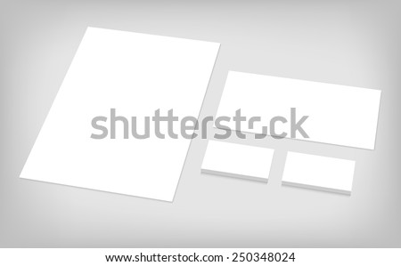 business cards letterhead envelope stationary branding stock vector