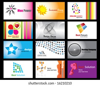 business cards and logos