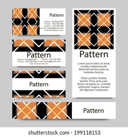 Business cards pattern with Islamic morocco ornament.