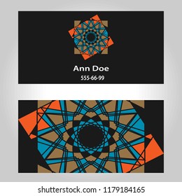 Business cards pattern ornament. Includes seamless pattern