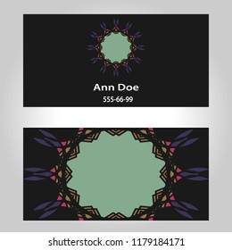Business cards pattern ornament. Includes seamless pattern