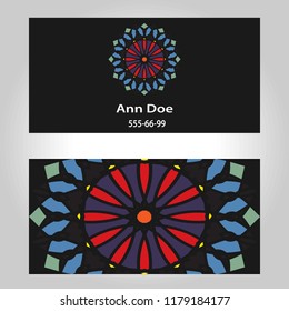 Business cards pattern ornament. Includes seamless pattern