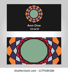 Business cards pattern ornament. Includes seamless pattern