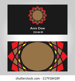 Business cards pattern ornament. Includes seamless pattern