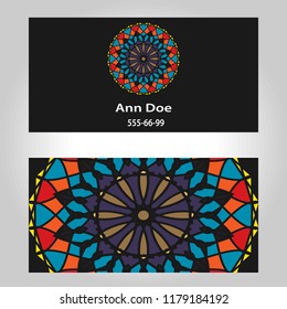 Business cards pattern ornament. Includes seamless pattern