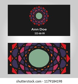 Business cards pattern ornament. Includes seamless pattern