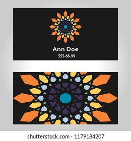 Business cards pattern ornament. Includes seamless pattern