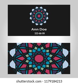 Business cards pattern ornament. Includes seamless pattern