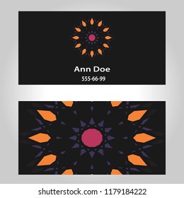 Business cards pattern ornament. Includes seamless pattern