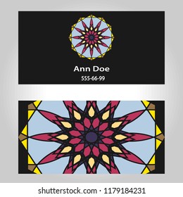 Business cards pattern ornament. Includes seamless pattern